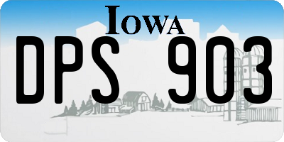 IA license plate DPS903