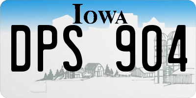 IA license plate DPS904