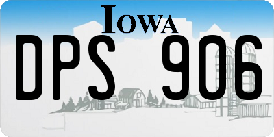 IA license plate DPS906