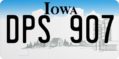 IA license plate DPS907