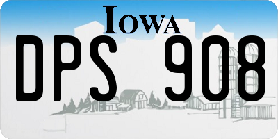 IA license plate DPS908