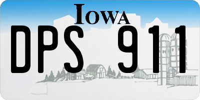 IA license plate DPS911