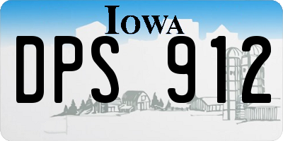 IA license plate DPS912