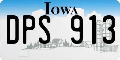 IA license plate DPS913