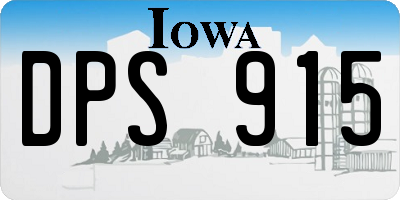 IA license plate DPS915