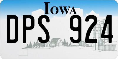 IA license plate DPS924
