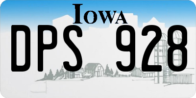IA license plate DPS928
