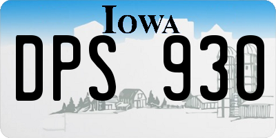 IA license plate DPS930