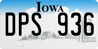 IA license plate DPS936