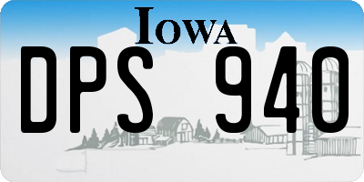 IA license plate DPS940