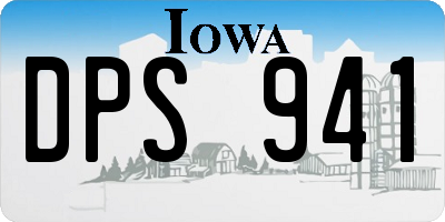 IA license plate DPS941