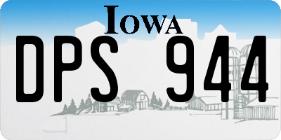 IA license plate DPS944