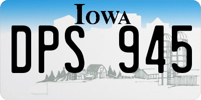 IA license plate DPS945