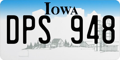 IA license plate DPS948