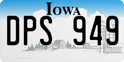 IA license plate DPS949