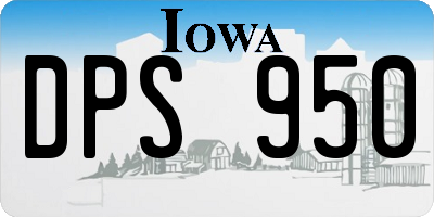 IA license plate DPS950