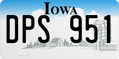 IA license plate DPS951