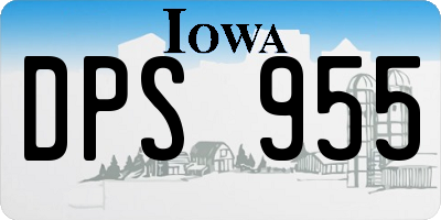 IA license plate DPS955