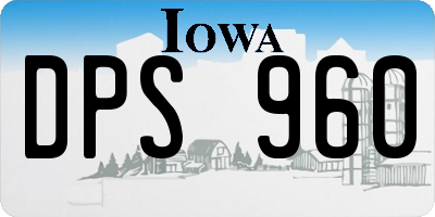 IA license plate DPS960