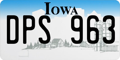 IA license plate DPS963