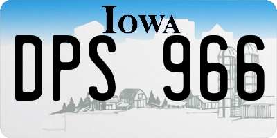 IA license plate DPS966