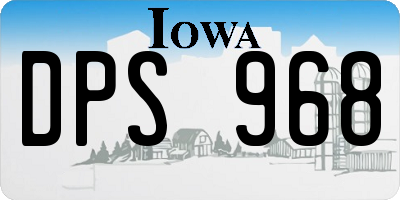 IA license plate DPS968