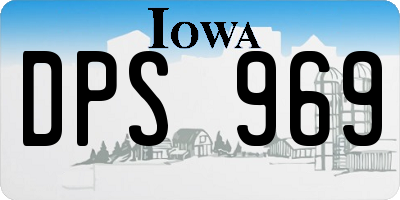 IA license plate DPS969