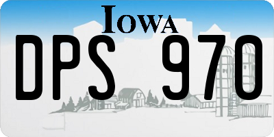 IA license plate DPS970