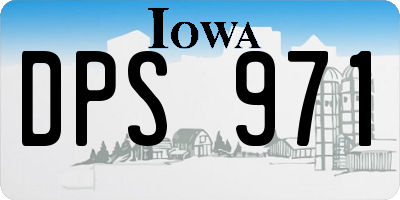 IA license plate DPS971
