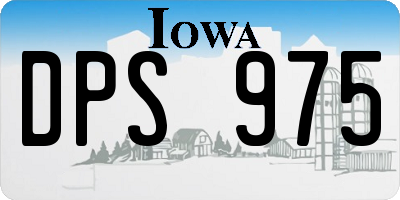 IA license plate DPS975