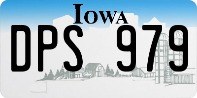 IA license plate DPS979