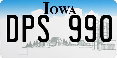 IA license plate DPS990