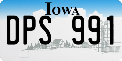 IA license plate DPS991