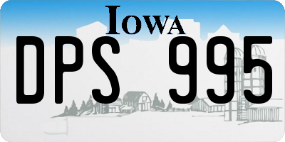 IA license plate DPS995