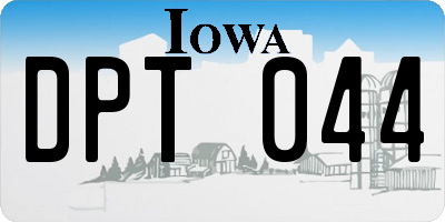 IA license plate DPT044