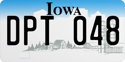 IA license plate DPT048