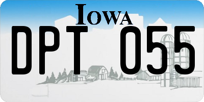 IA license plate DPT055