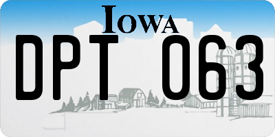 IA license plate DPT063