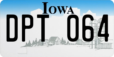 IA license plate DPT064