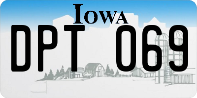 IA license plate DPT069