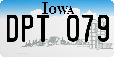 IA license plate DPT079