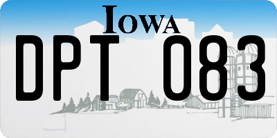 IA license plate DPT083