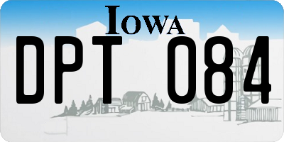 IA license plate DPT084