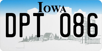 IA license plate DPT086