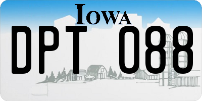 IA license plate DPT088