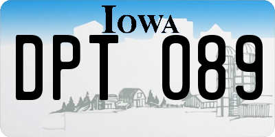 IA license plate DPT089