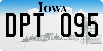 IA license plate DPT095