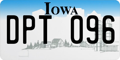 IA license plate DPT096
