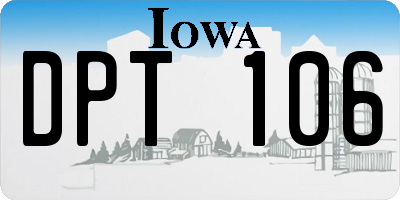 IA license plate DPT106