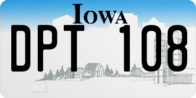 IA license plate DPT108